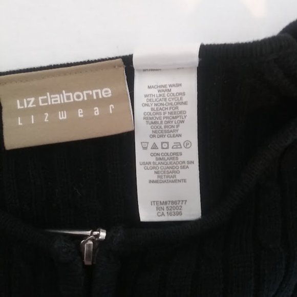Liz Claiborne Liz wear women's size L black sweater - Picture 14 of 15